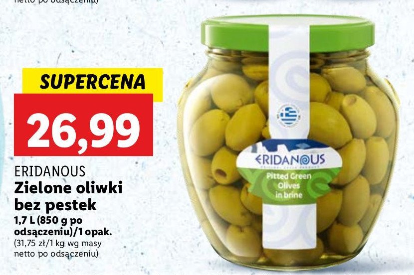 Oliwki zielone Eridanous promocja