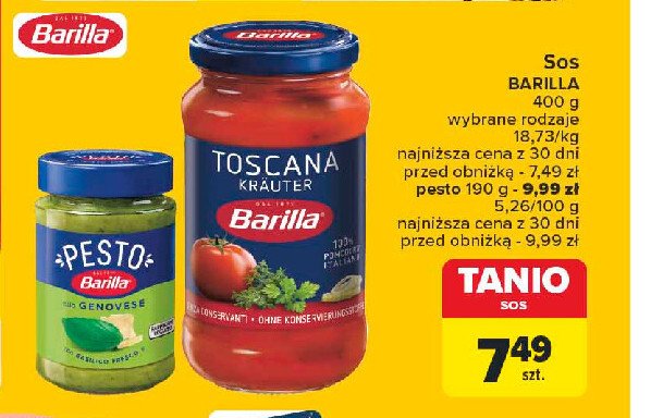 Sos toscana Barilla promocja