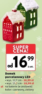 Domek porcelanowy LED wys. 12,7 cm promocja w Intermarche