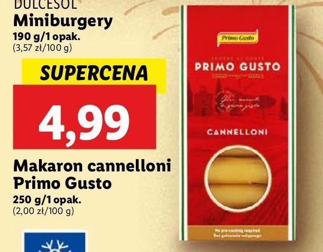 Makaron cannelloni Melissa primo gusto promocja