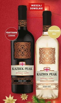 Wino Kazbek Peak Semi Dry białe 750ml promocja w Biedronka