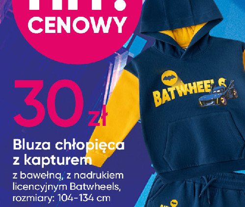 Bluza chłopięca batwheels promocja w Pepco