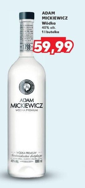 Wódka Adam mickiewicz promocja w Kaufland