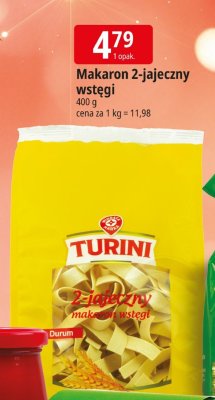 Makaron 2-jajeczny wstęgi Turini promocja w Leclerc