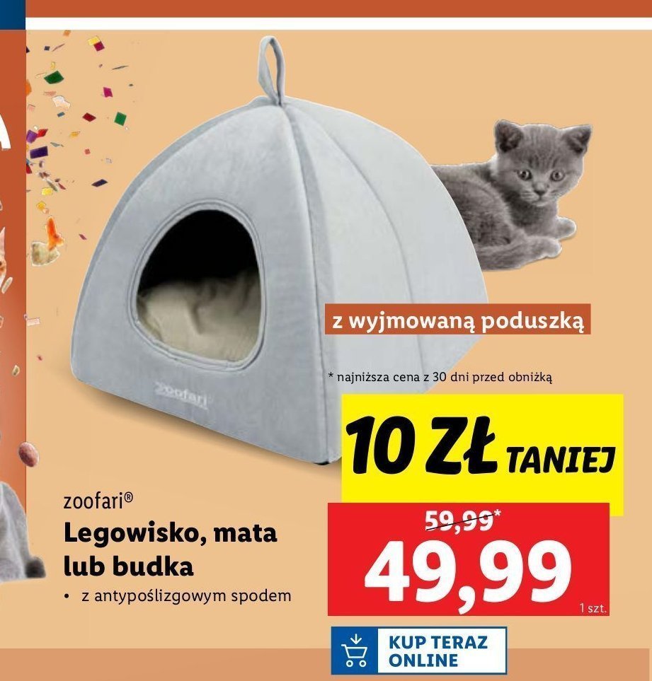 Budka dla kota 42 x 35 cm Zoofari promocja w Lidl