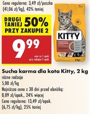 Karma dla kota z wo艂owin膮 i warzywami Kitty promocja