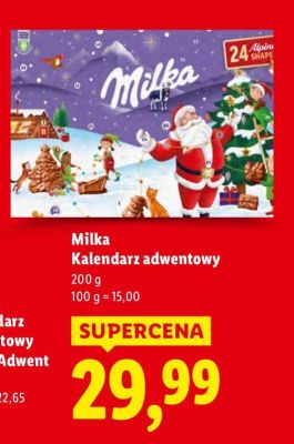 Kalendarz adwentowy Milka promocja w Lidl