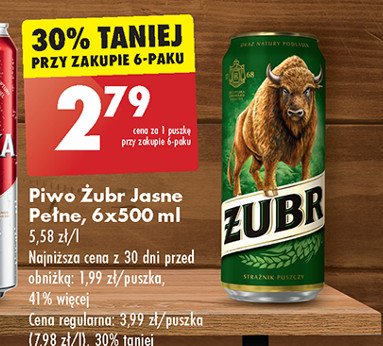Piwo Żubr promocja w Biedronka