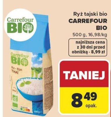 Ryż tajski bio Carrefour Bio promocja w Carrefour