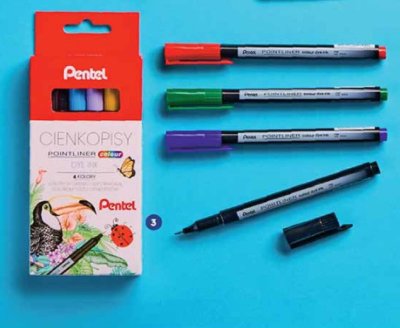 Cienkopisy kolorowe 4 szt.  promocja w Biedronka