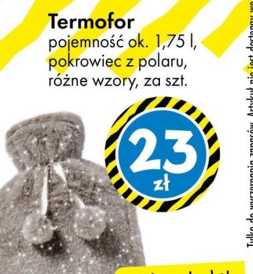 Termofor pojemność ok. 1,75 l różne wzory promocja w Tedi