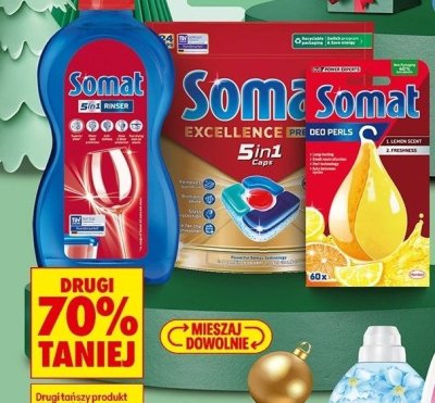 Tabletki do zmywarki Somat Excellence drugi -70% promocja w Biedronka
