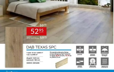 Panele winylowe DĄB TEXAS SPC promocja w Abra Meble