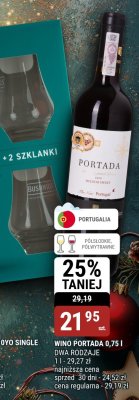 Wino Portada 0,75l dwa rodzaje promocja w bi1