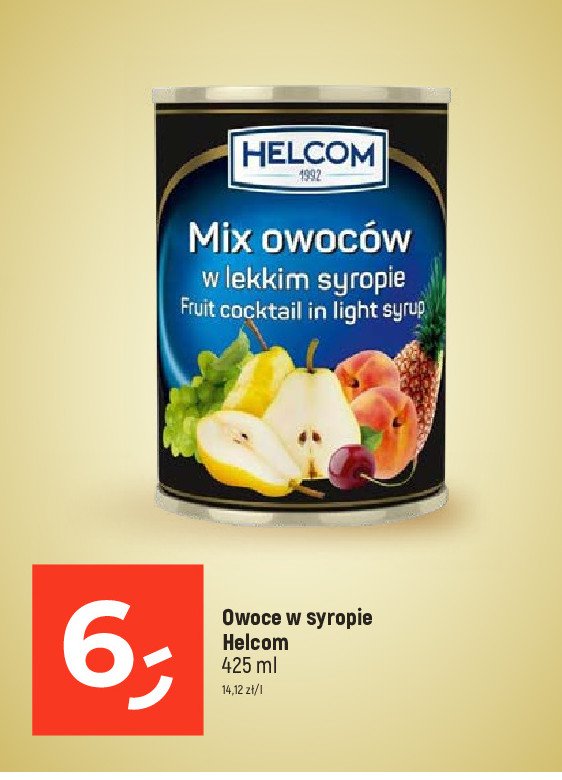 Mix owoc贸w w lekkim syropie Helcom promocja