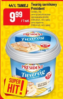 Twaróg sernikowy Président Lactalis promocja w POLOmarket