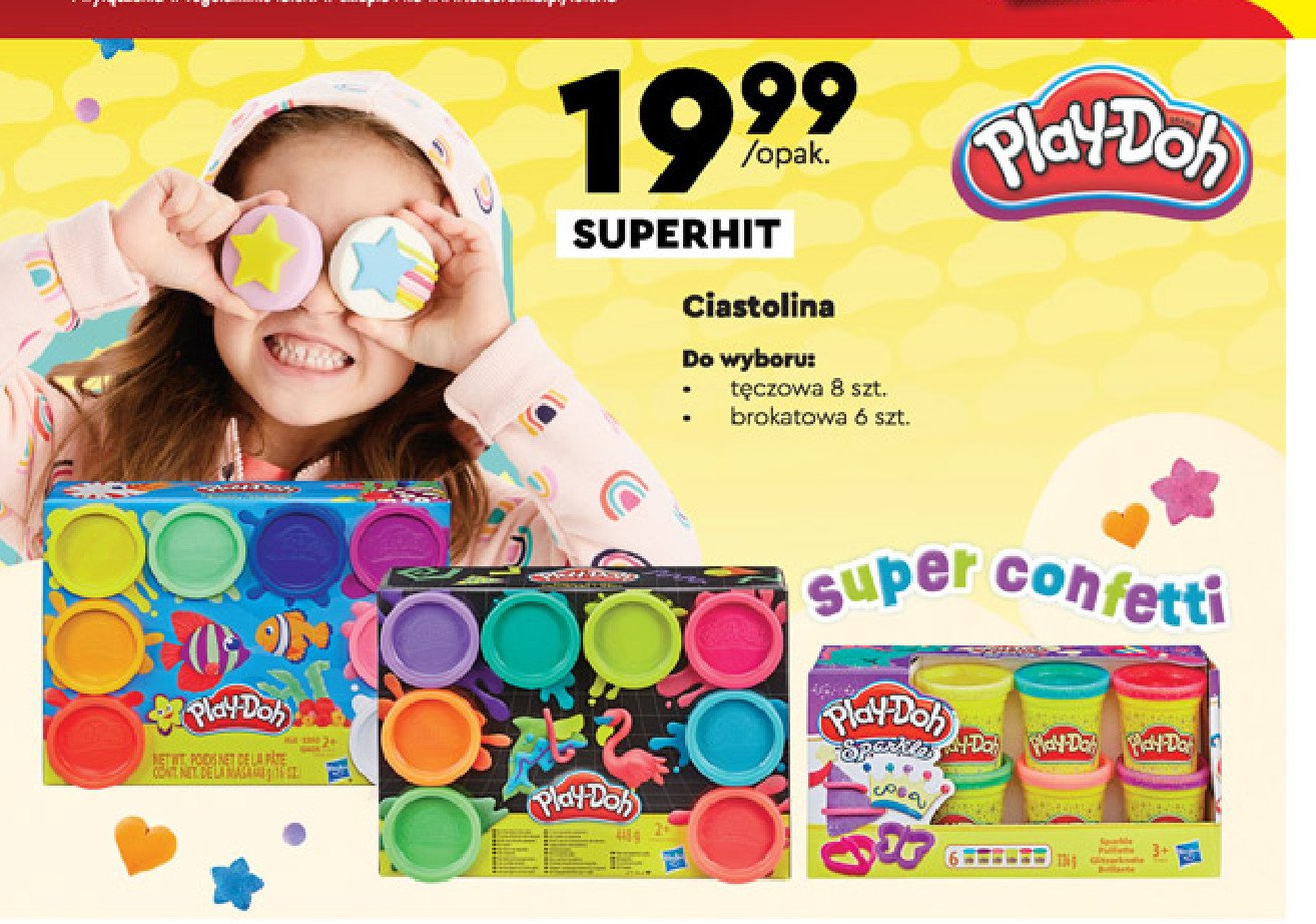 Ciastolina brokatowe kolory Play-doh promocje
