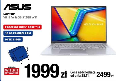 Laptop ASUS ViB i5 16 16GB 512GB W11 promocja w RTV EURO AGD