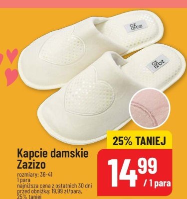 Kapcie damskie rozmiary: 36-41  promocja w POLOmarket
