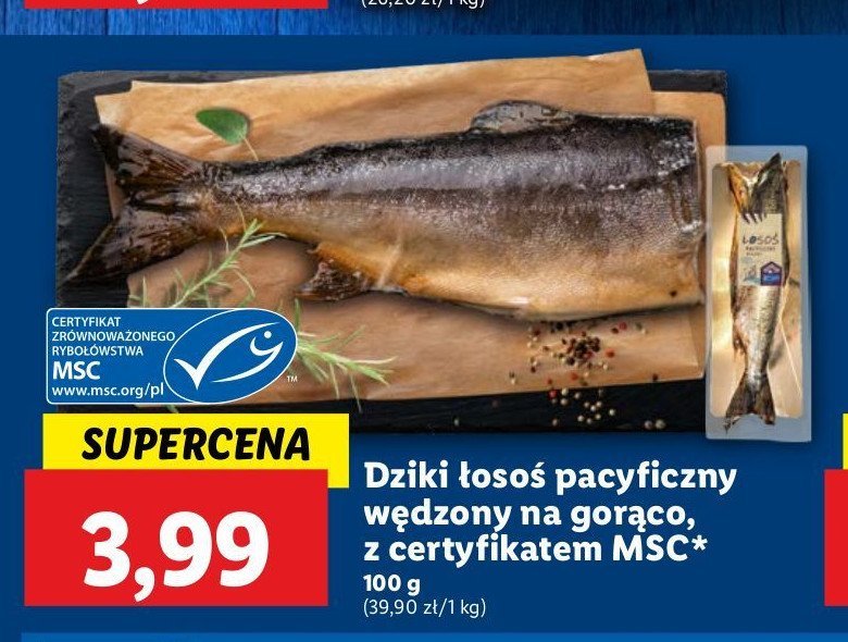 Łosoś pacyficzny wędzony na gorąco promocja