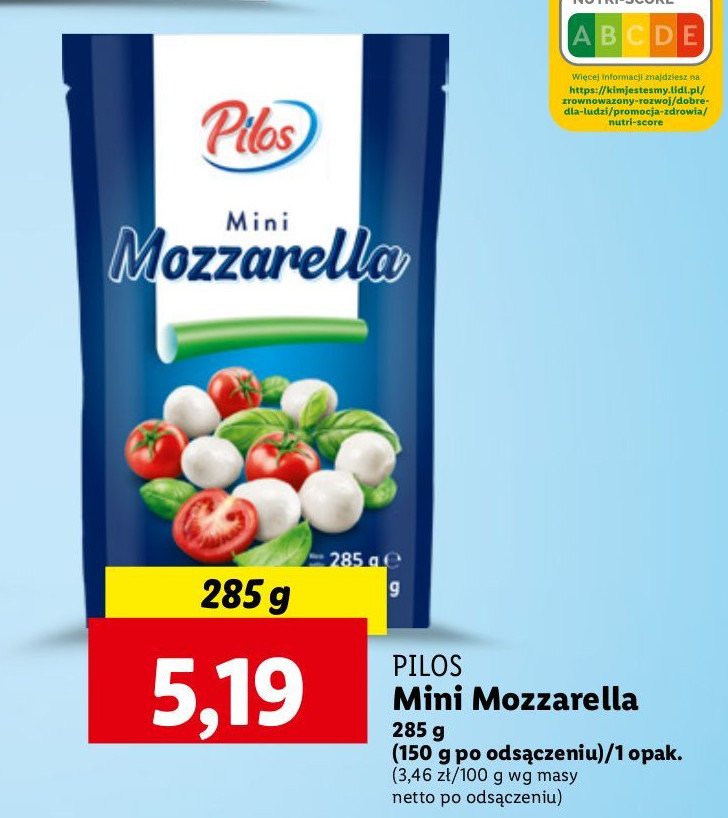 Mozzarella mini Pilos promocja