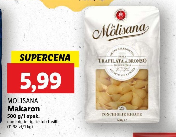 Makaron conchiglie La molisana promocja