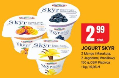 Jogurt Skyr Z Mango i Marakują, Z Jagodami, Waniliowy promocja w Chorten
