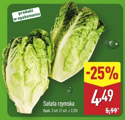 Sałata rzymska promocja w Aldi