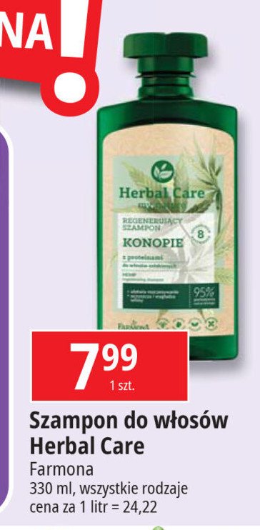 Szampon do w艂os贸w konopie Farmona herbal care promocja