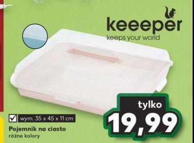 Pojemnik na ciasto 35 x 45 cm Keeeper promocja