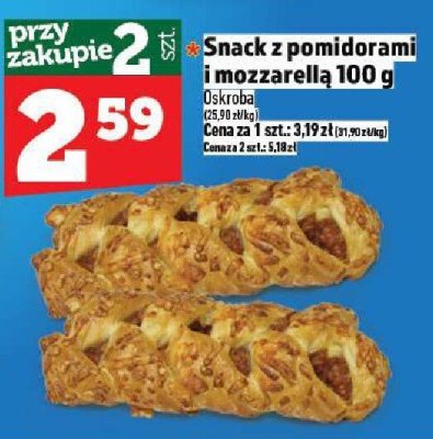 Snack z pomidorami i mozzarellą 100 g promocja w TOPAZ