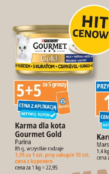 Karma dla kota mus z kurczaka Purina gourmet promocja w Leclerc