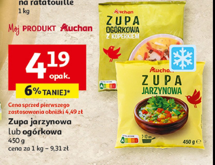 Zupa ogórkowa z koperkiem Auchan promocja w Auchan