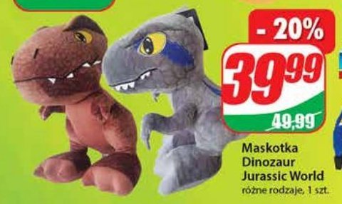 Maskotka dinozaur jurassic world promocja
