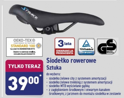 Siodełko rowerowe mtb wyściełane gąbką promocja