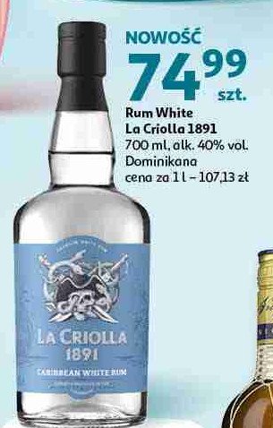 Rum La criolla 1891 white promocja