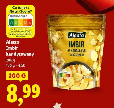 Imbir kandyzowany promocja w Lidl