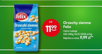 Orzechy ziemne Felix różne rodzaje promocja w Żabka