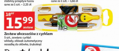Zestaw kreślarski: wkłady + ołówek automatyczny + nasadka do ołówka + śrubokręt Auchan promocja