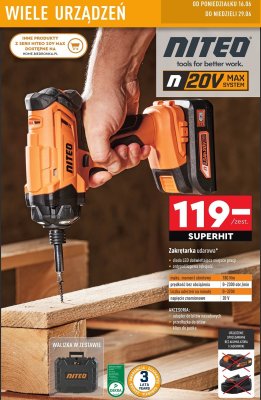 Zakr臋tarka udarowa Niteo tools promocja