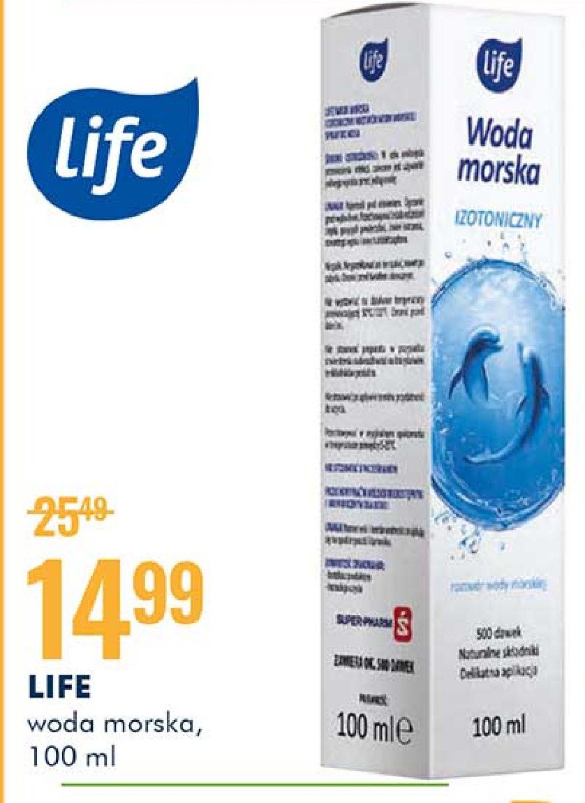 Woda morska - spray do nosa Life (super-pharm) promocja