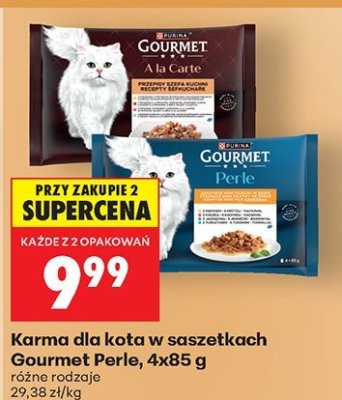 Karma dla kota w saszetkach Gourmet Perle, 4x85 g promocja w Biedronka