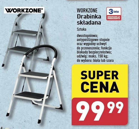 Drabina składana 2-stopniowa WORKZONE promocja