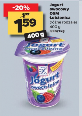 Jogurt z owocami le艣nymi Osm 艂ob偶enica promocja