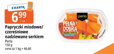 Papryczki miodowe/czereśniowe nadziewane serkiem Perla promocja w Leclerc