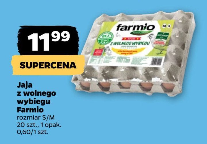 Jaja z wolnego wybiegu kl. s/m Farmio promocja