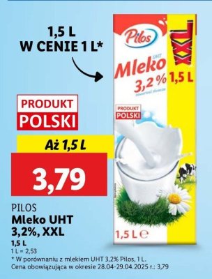 Mleko 3.2% Pilos promocja