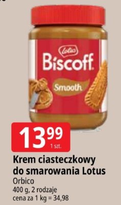 Krem ciasteczkowy do smarowania Lotus Orbico promocja w Leclerc