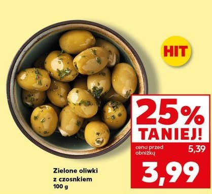 Zielone oliwki z czosnkiem promocja