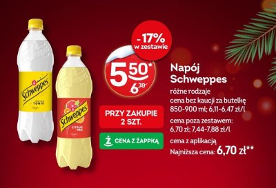 Napój Schweppes różne rodzaje promocja w Żabka